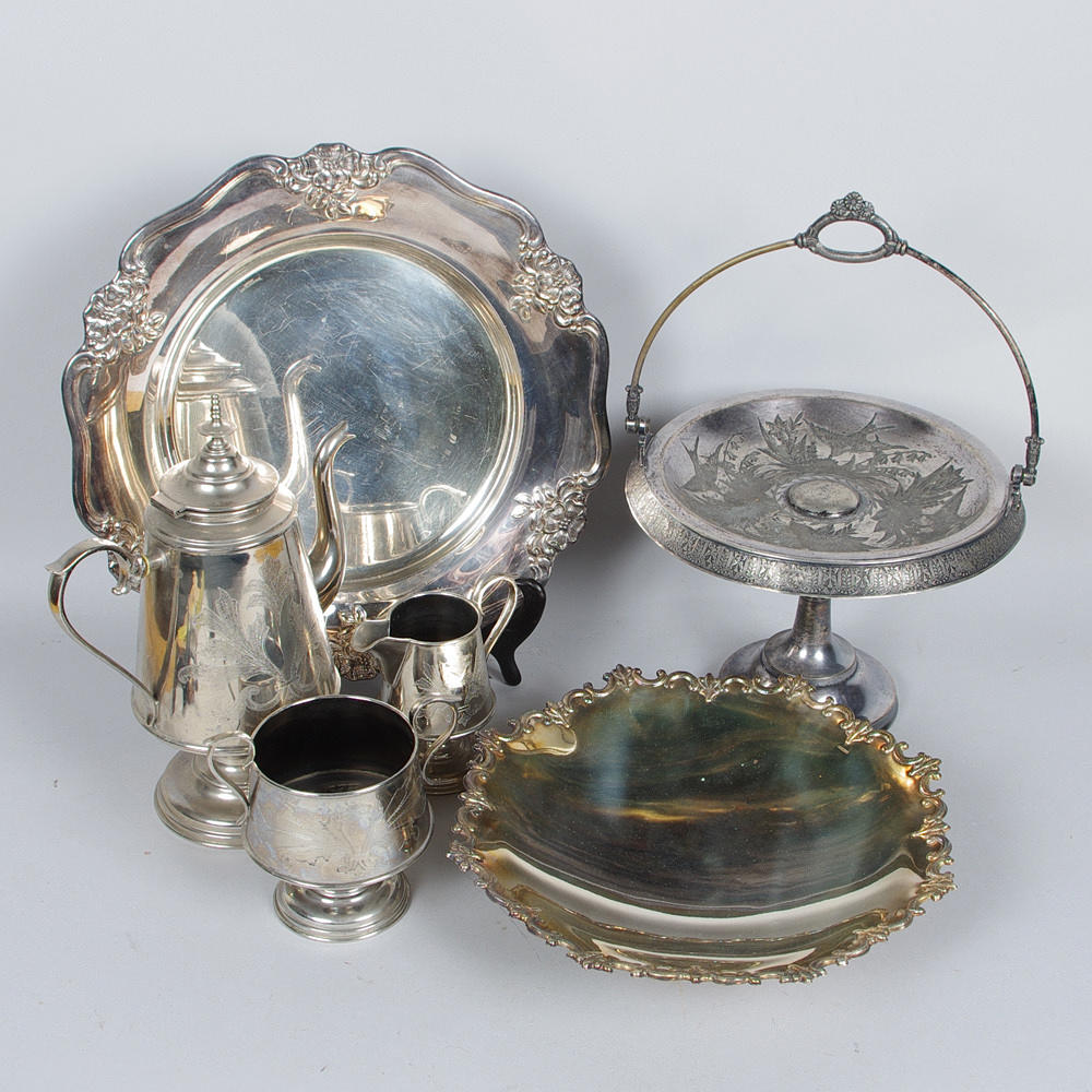 SERVERINGSSET, SKÅLAR M.M., nickel, nysilver.