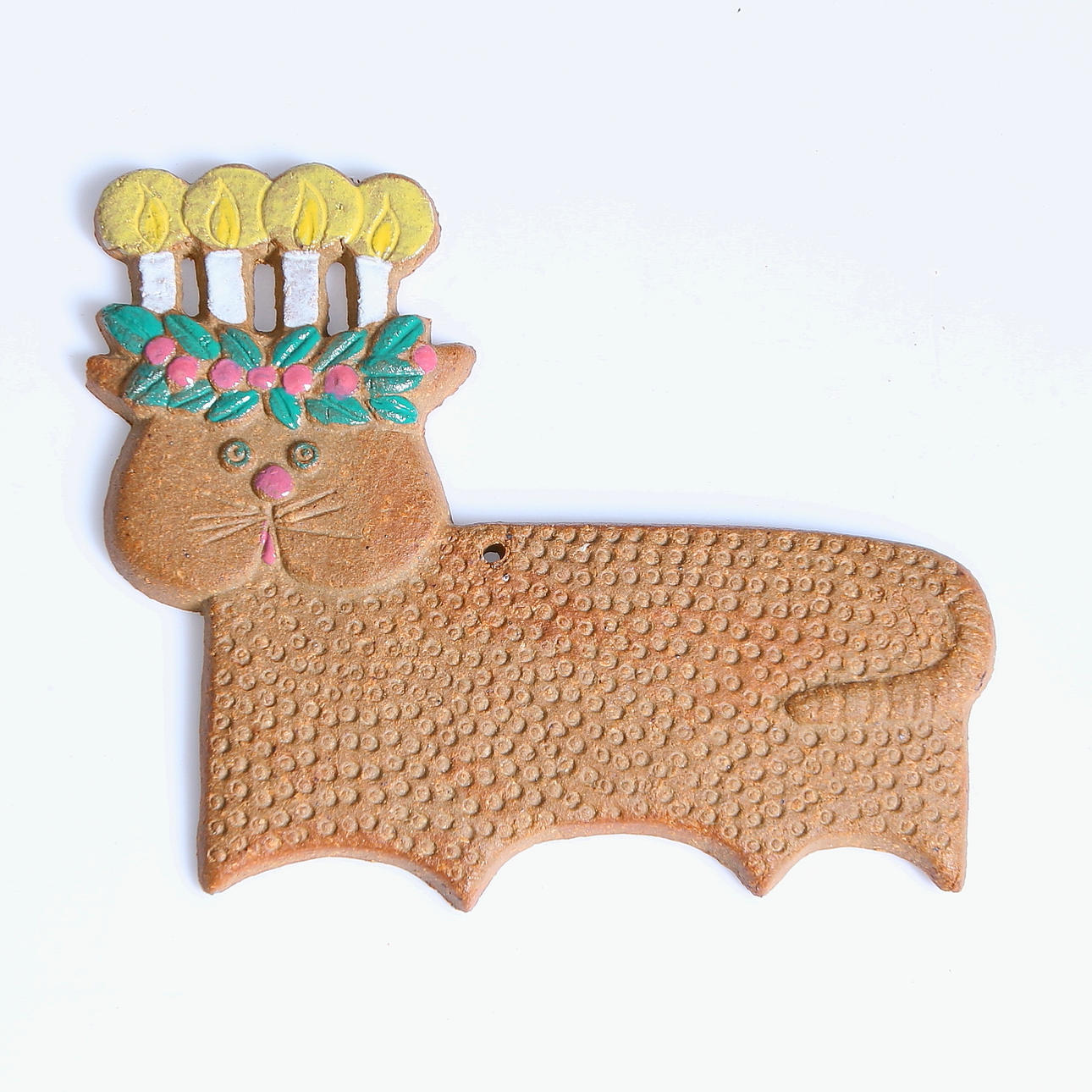 STIG LINDBERG. Lergods, relief, "Pepparkaksserien" signerade, studiohanden. Gustavsberg.