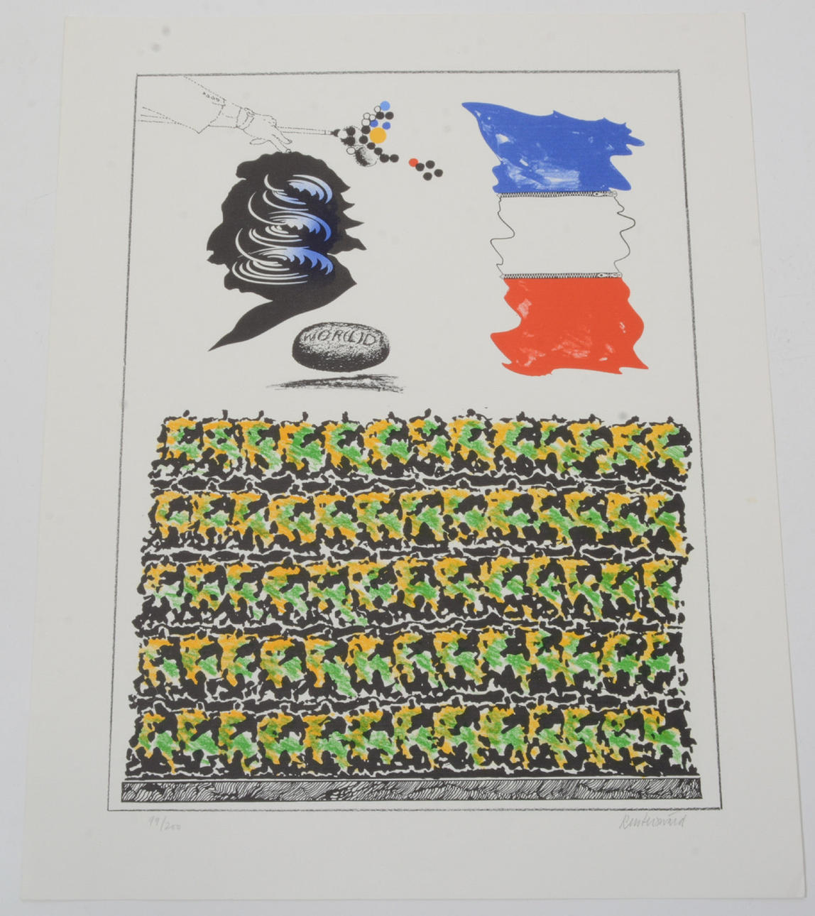 CARL FREDRIK REUTERSWÄRD. Wor(l)d. Lithograph.