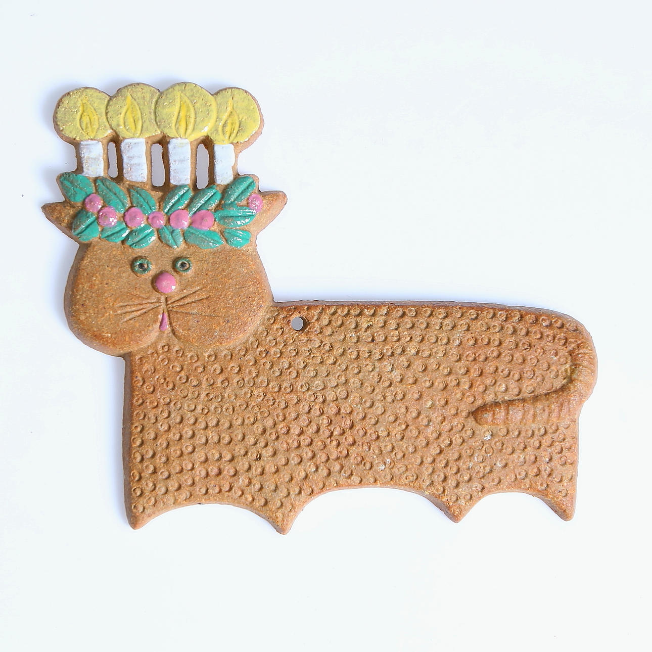 STIG LINDBERG. Lergods, relief, "Pepparkaksserien" signerade, studiohanden. Gustavsberg.