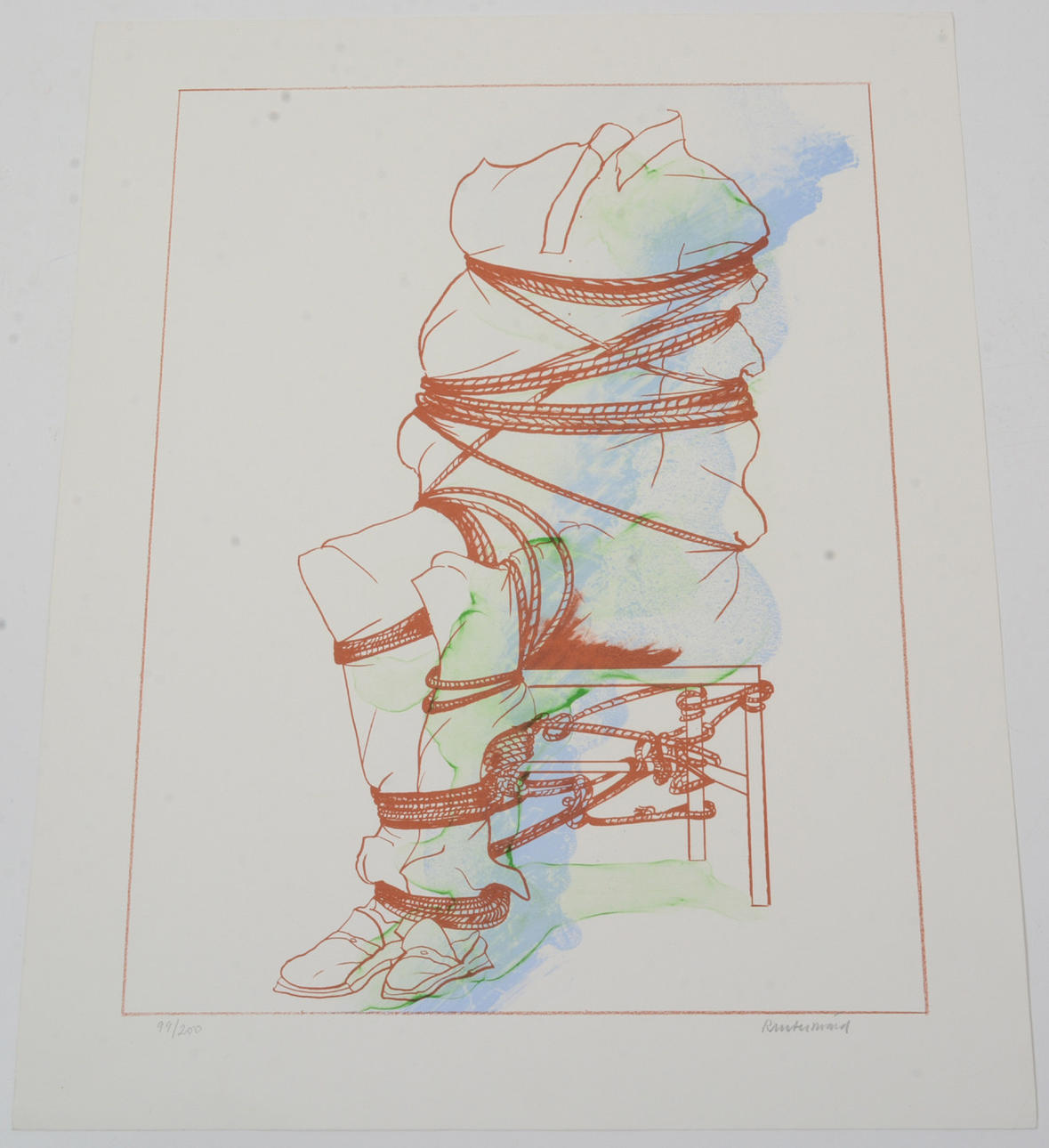 CARL FREDRIK REUTERSWÄRD. Prisoner. Lithograph.