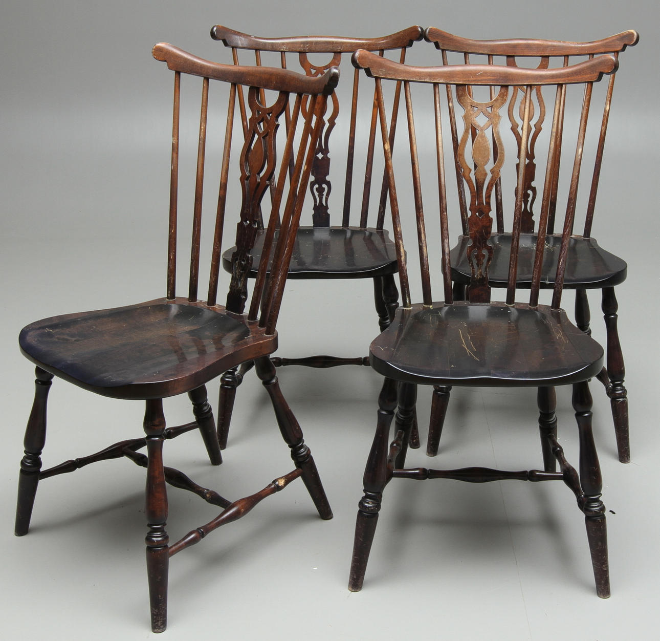 STOLAR, 4 st, Windsor-modell, Gemla, 1900-tal.