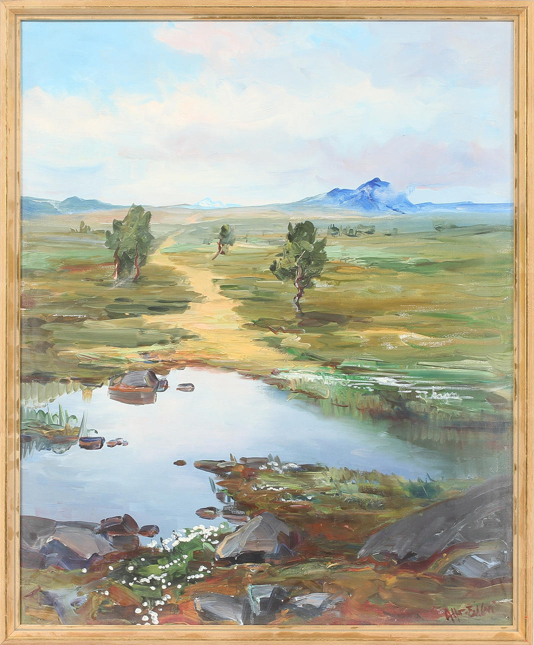 ALFRED EIKRI, olja på duk, sign.