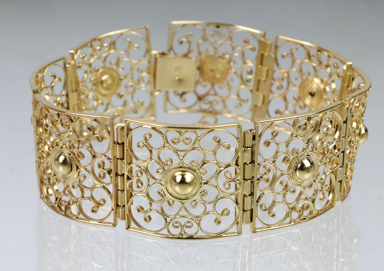 FILIGRAN ARMBÅND ANTIK OMkring 1920.