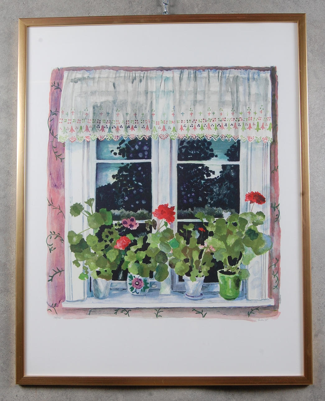 EVY  LÅÅS. färglitografi, signerad, numrerad 168/360, daterad -85.