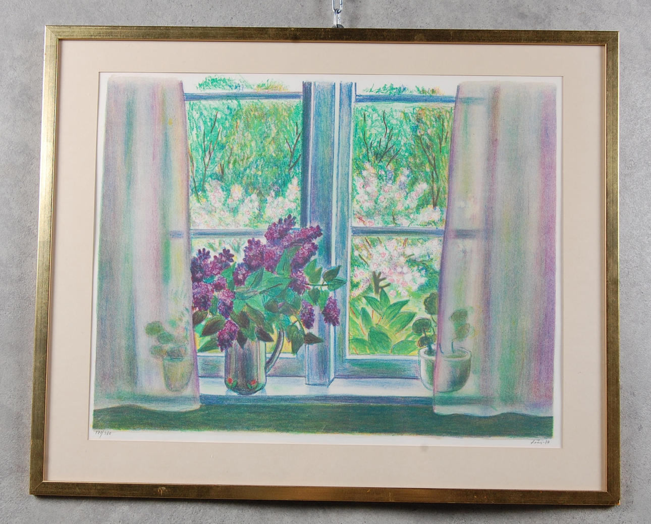 EVY  LÅÅS. färglitografi, signerad, numrerad 171/360, daterad -77.