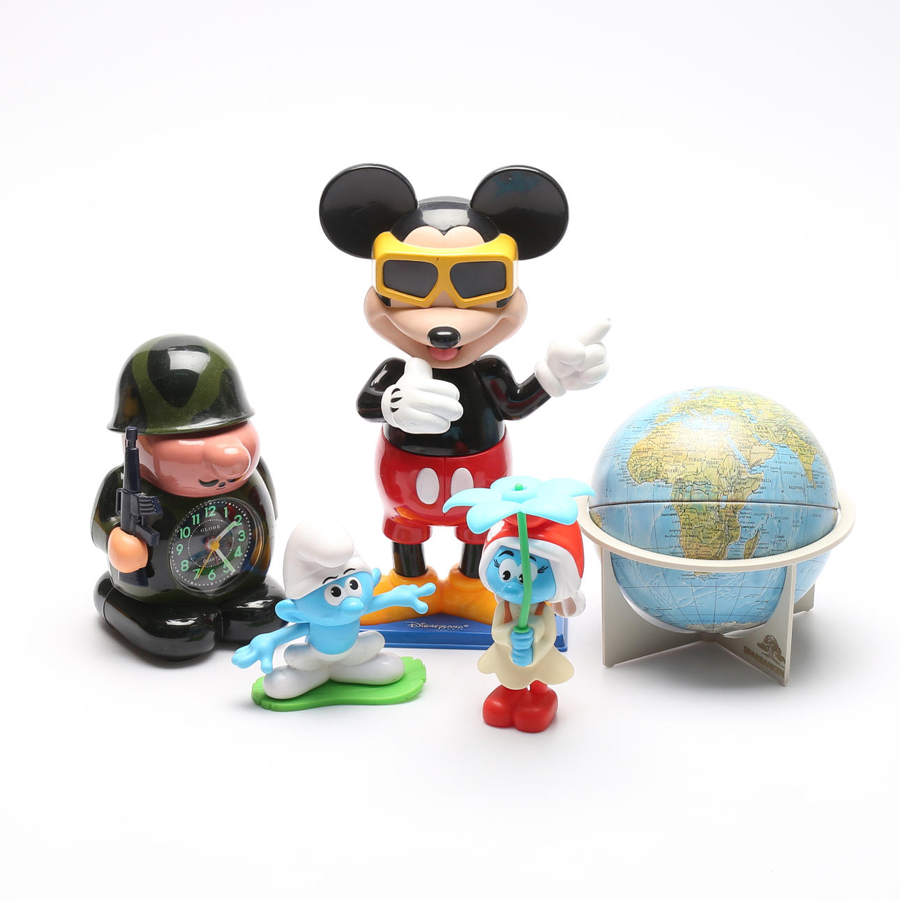 SPIELZEUG, 5 Teile, Kunststoff, 1900-2000.