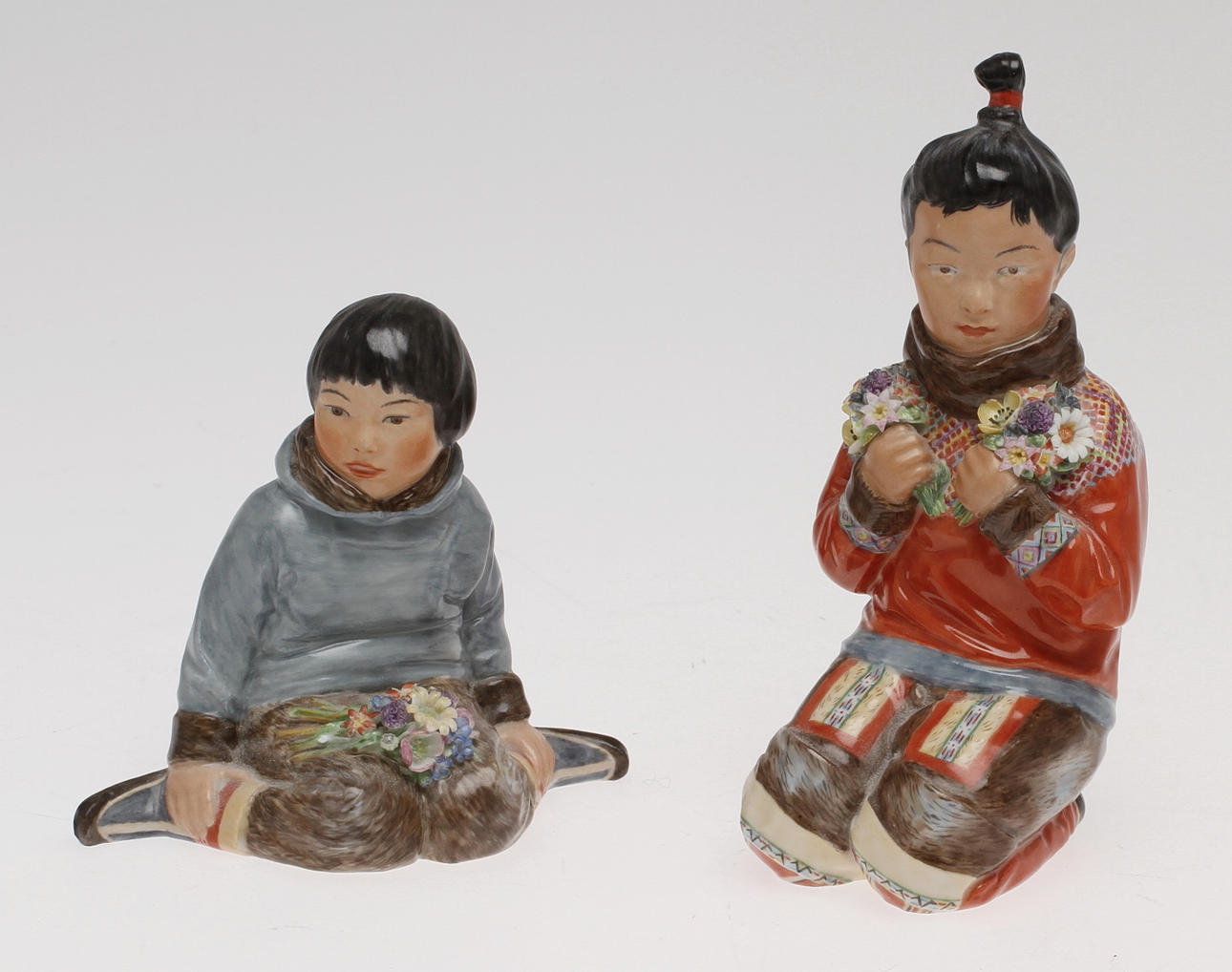 FIGURINER, 2 st, porslin, Grönland, Royal Copenhagen.