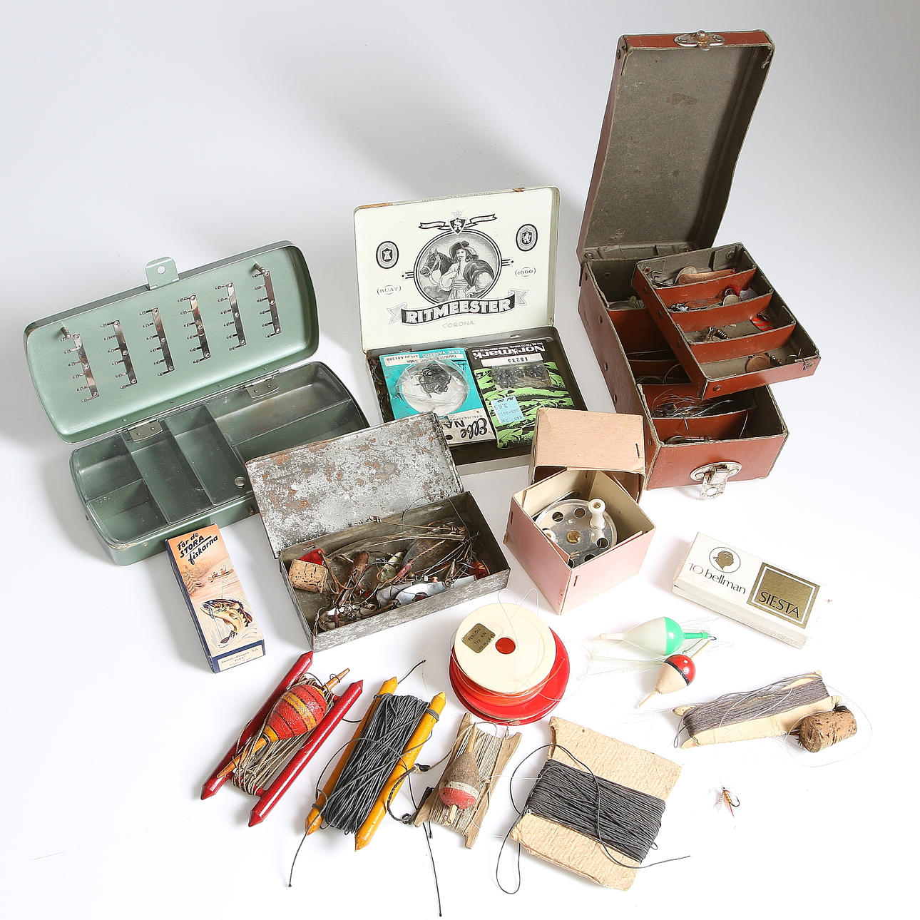 PARTI FISKE, askar, samt drag. 1900-tal.