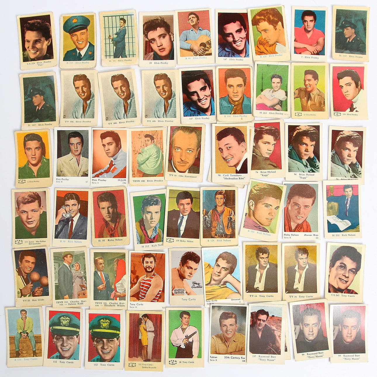 PARTI IDOLKORT/FILMSTJÄRNOR, 1950/60-tal.