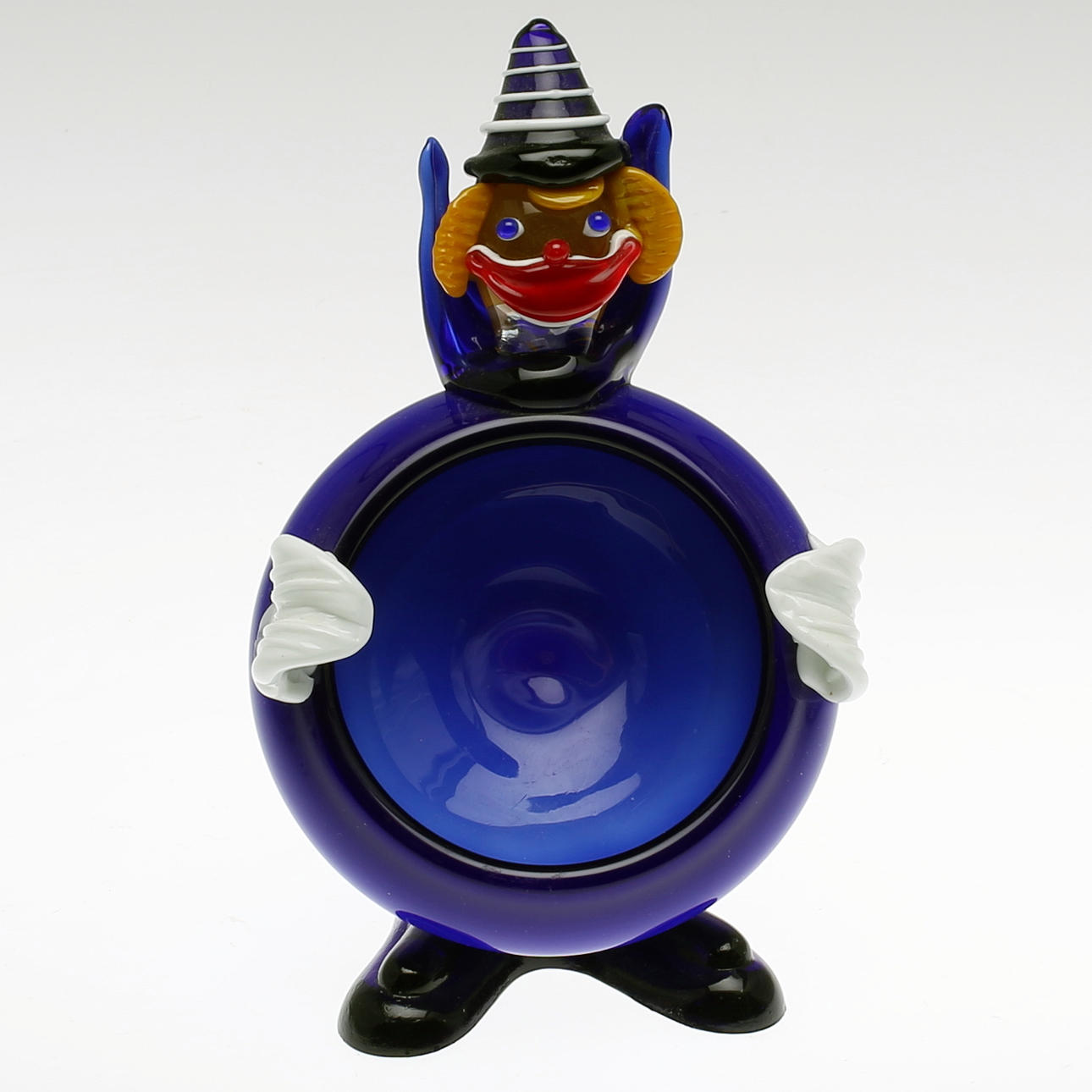FIGURIN, glas, clown, Murano, Italien, 1900-talets andra hält.
