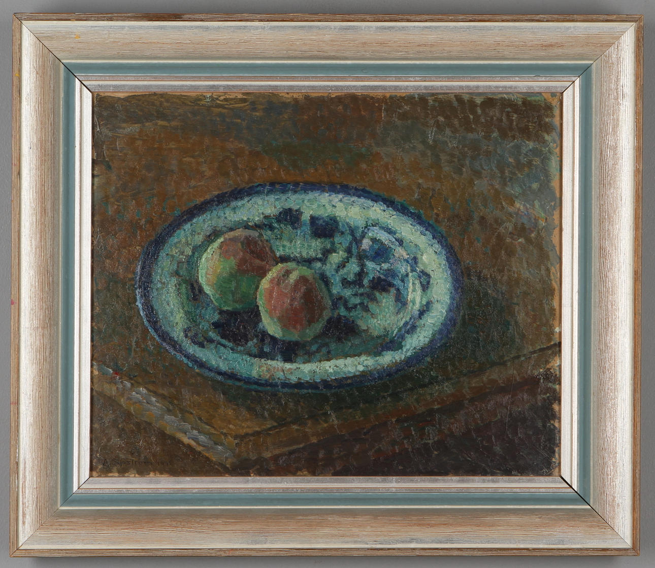 ALBERT SJÖSTRÖM. Stilleben, olja på pannå, signerad och daterad 1945.