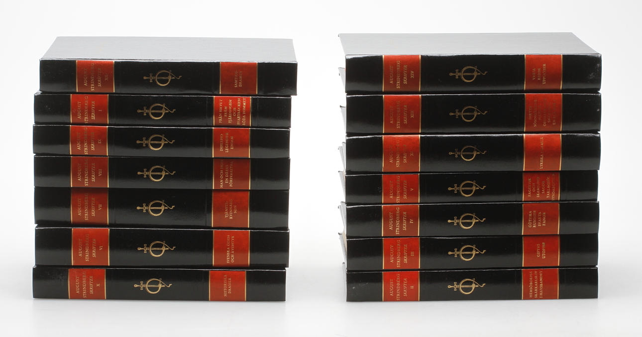 AUGUST STRINDBERG, 14 band, Albert Bonniers Förlag, 1980-tal.