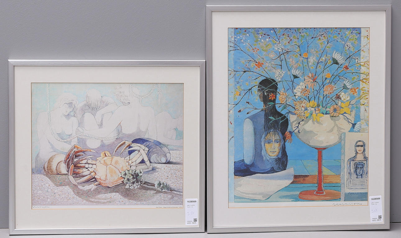 AXEL OLSON. Print, 2 pcs.