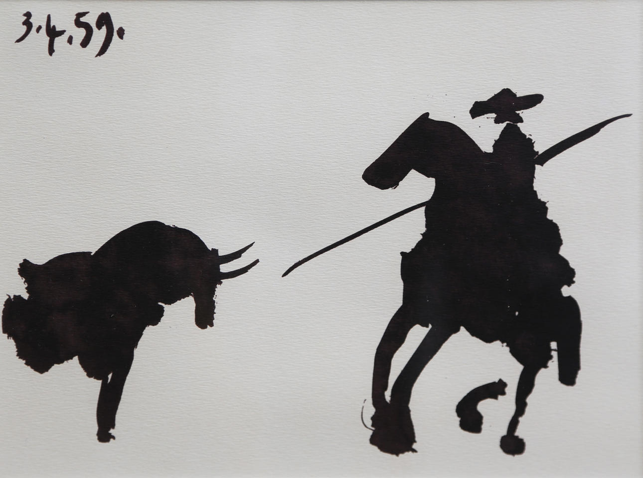 PABLO PICASSO. Utan titel (”Tjurar och Toreros”).