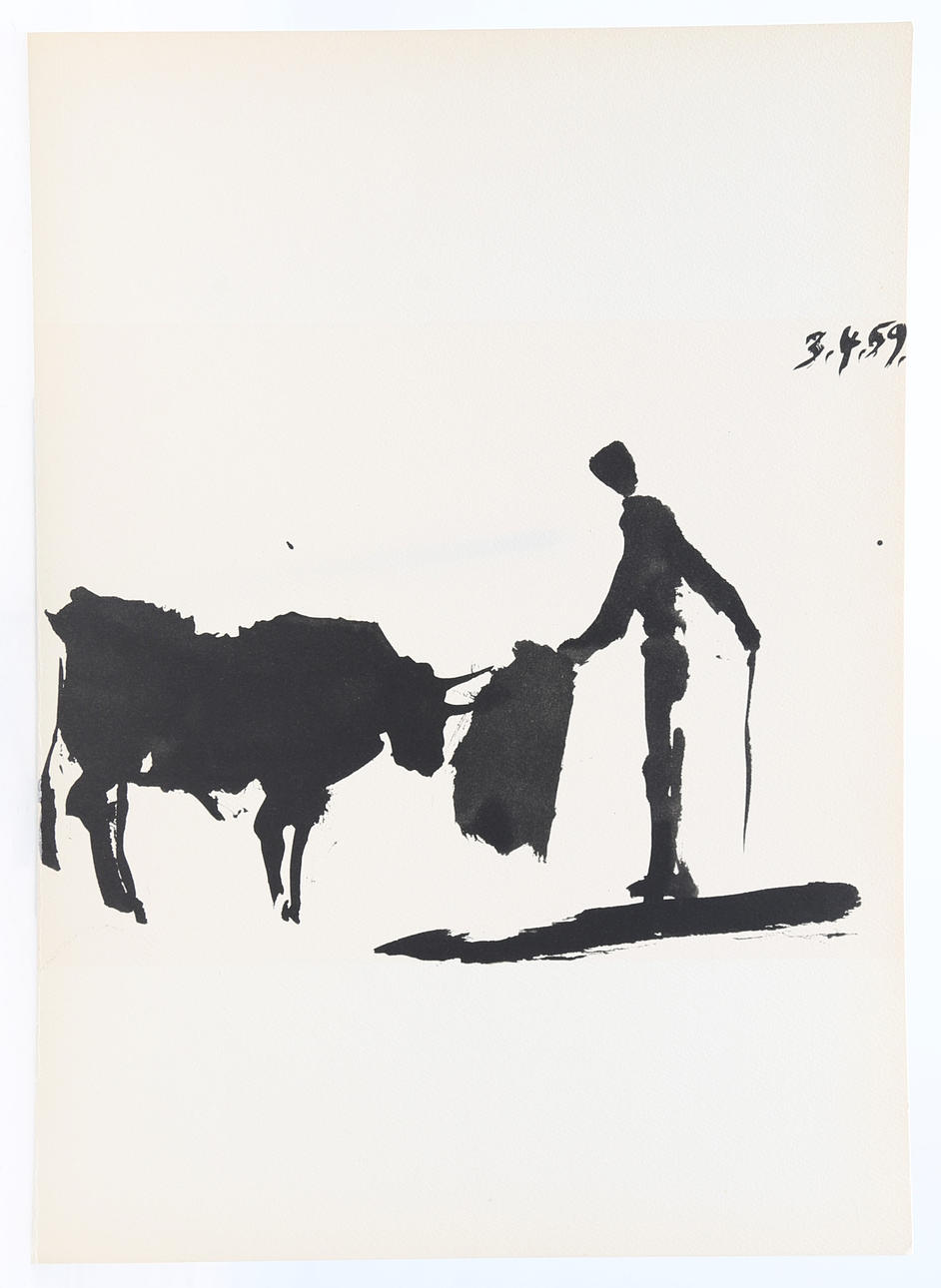 PABLO PICASSO. Sin título ("Toros y toreros").
