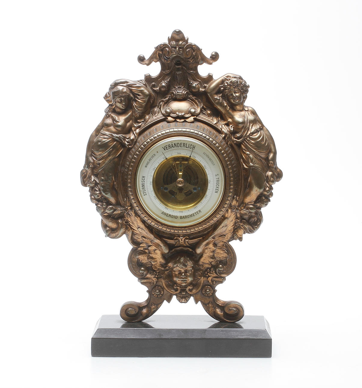 BAROMETER, baroque style, marked A. Offterdinger, Germany, circa 1900.