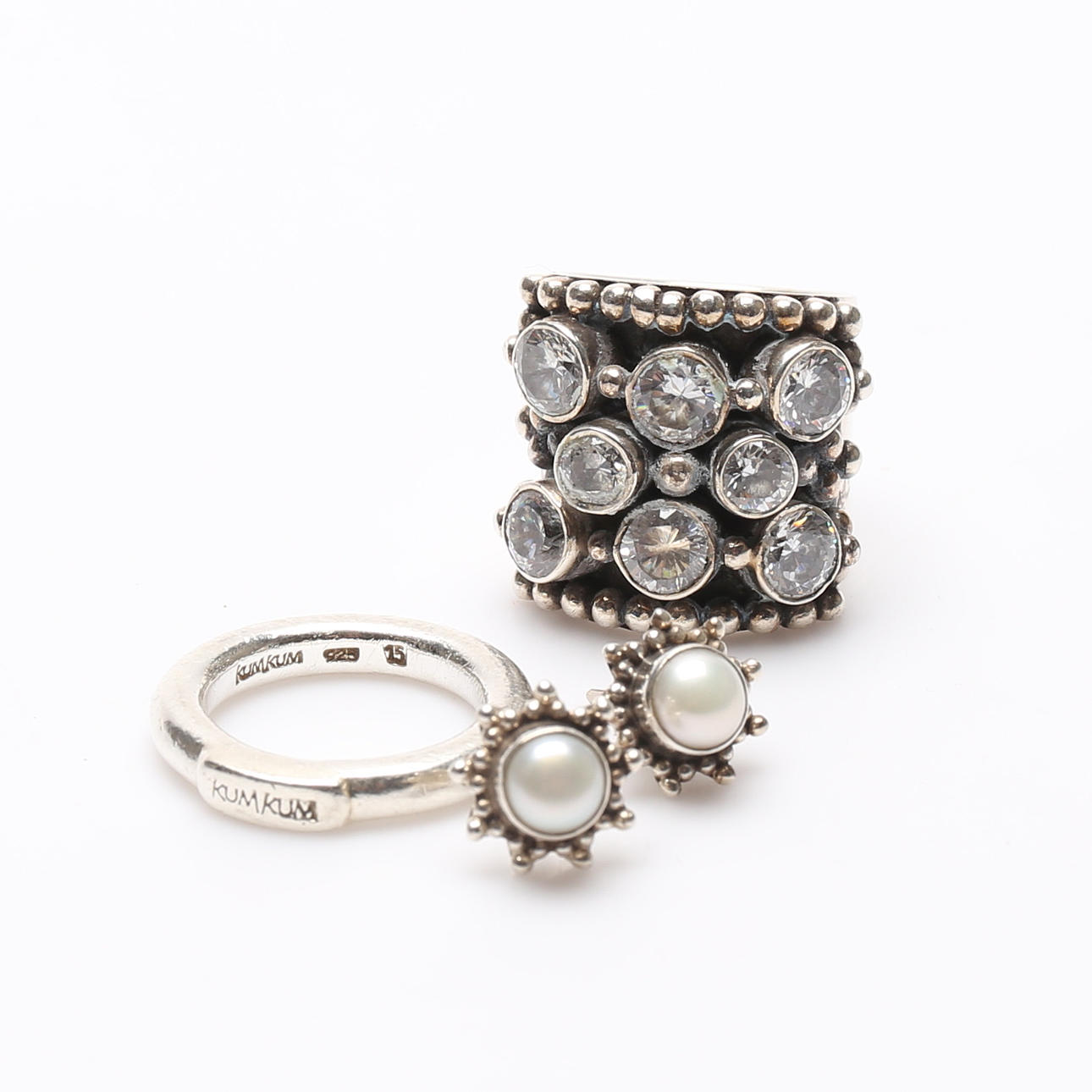 SMYCKEN, 3 delar, silver, KumKum.