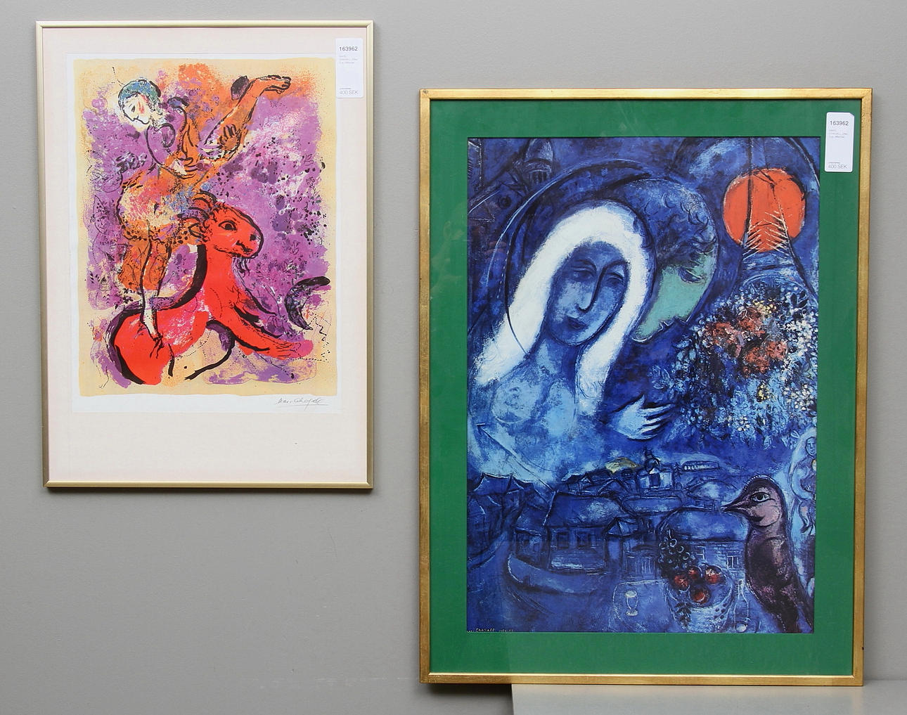 MARC CHAGALL. EFTER. 2 stk. Plakater.