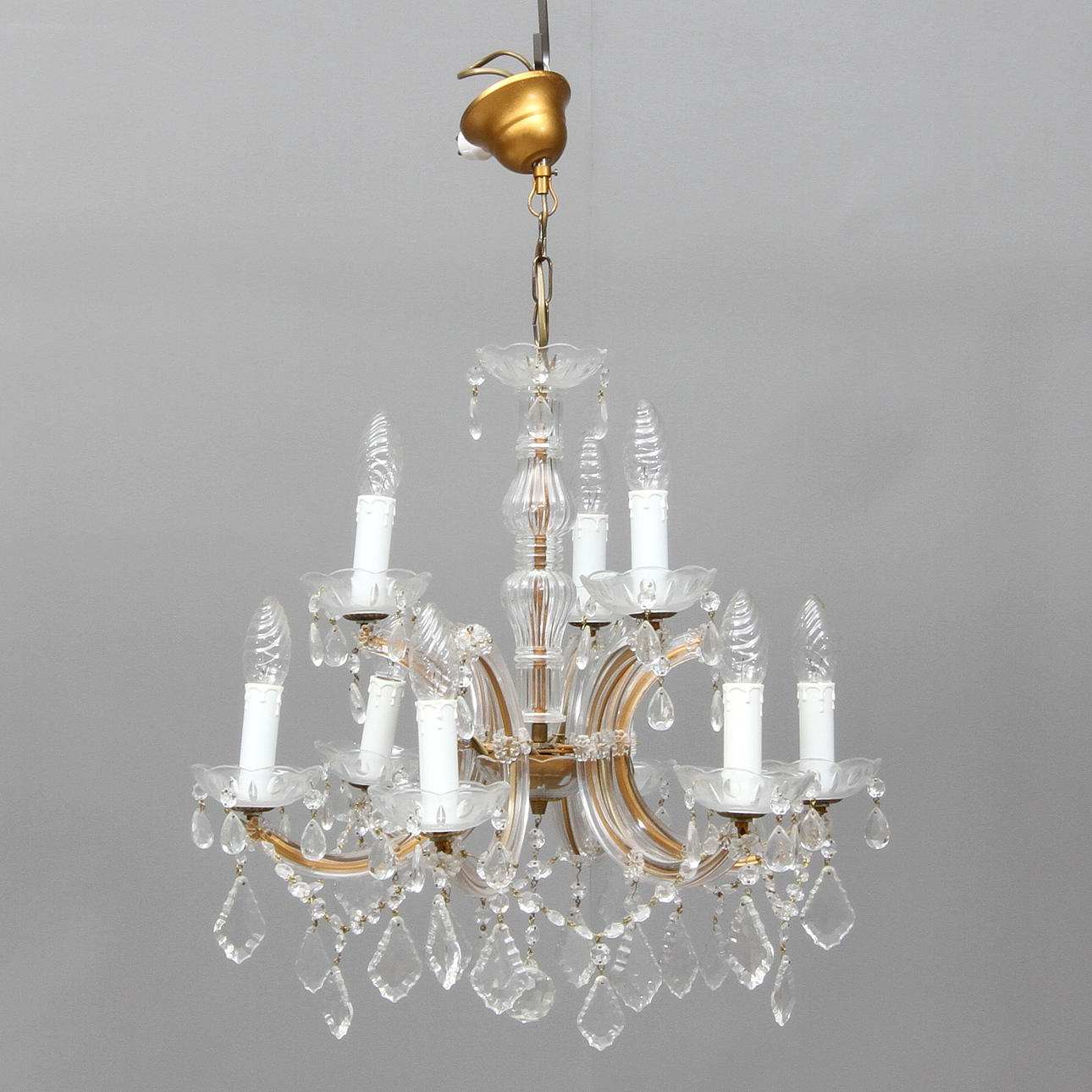 TAKLAMPA, Maria Theresia-stil, omkring 1900-talets mitt. Höjd 50 cm.