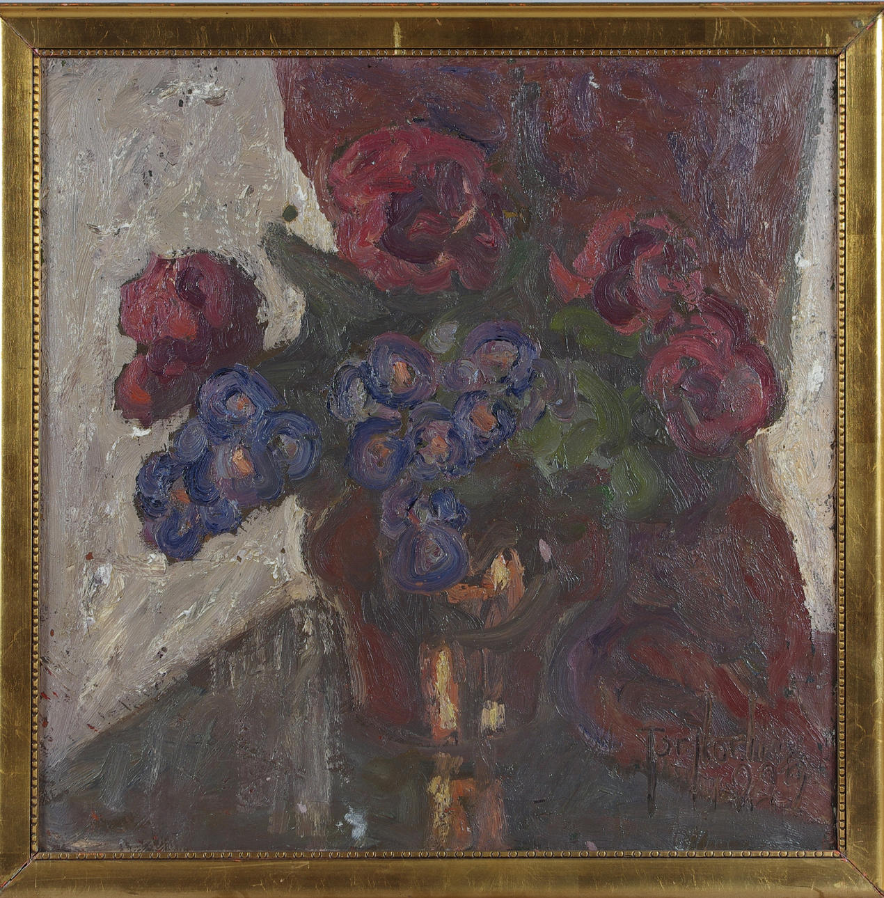 TOR NORLING. Blomsterstilleben, olja på duk, signerad 1929.