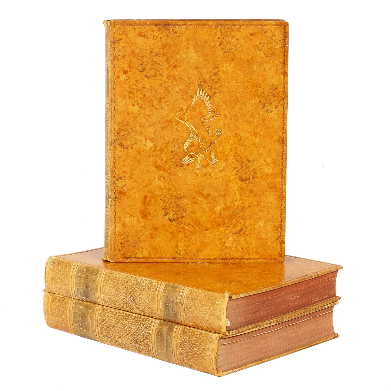 BOKVERK "SVENSKA FÅGLAR", 3 band. M, W och F von Wright, Stockholm 1929.