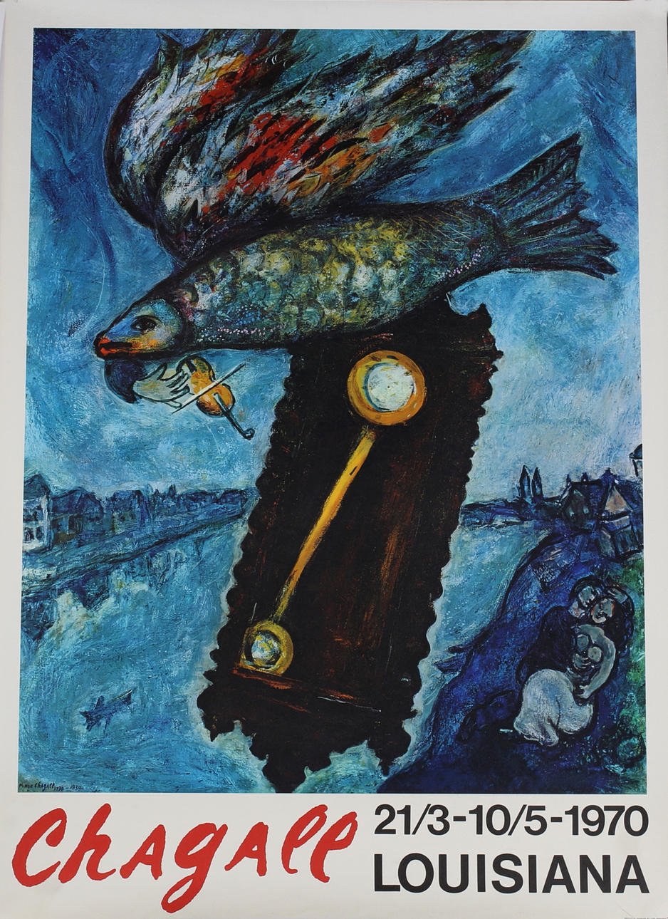 MARC CHAGALL. Affischer, 2 st, rullade, 1970-talet.