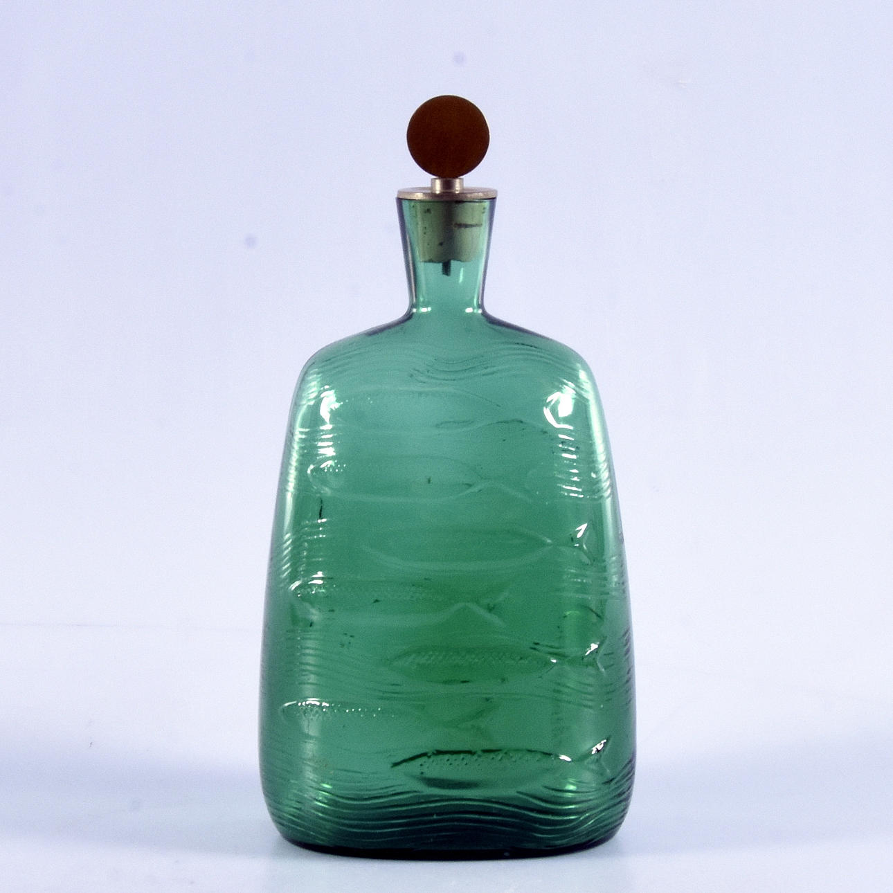 KARAFF, grönt glas, Kjell Blomberg, Gullaskruf.