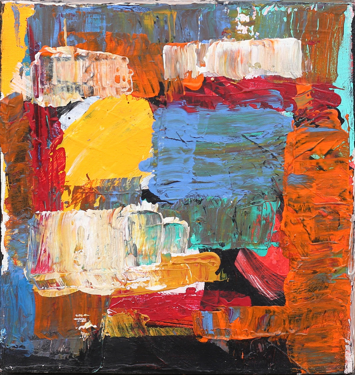 JAN WOLF. "Berlin", acrylic on canvas, signed on verso J Wolf.