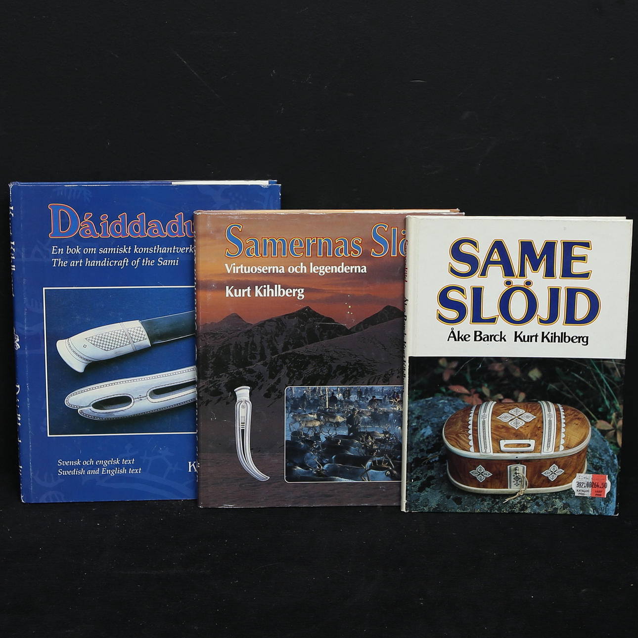 BÖCKER, 3 st, sameslöjd, Kurt Kihlberg.