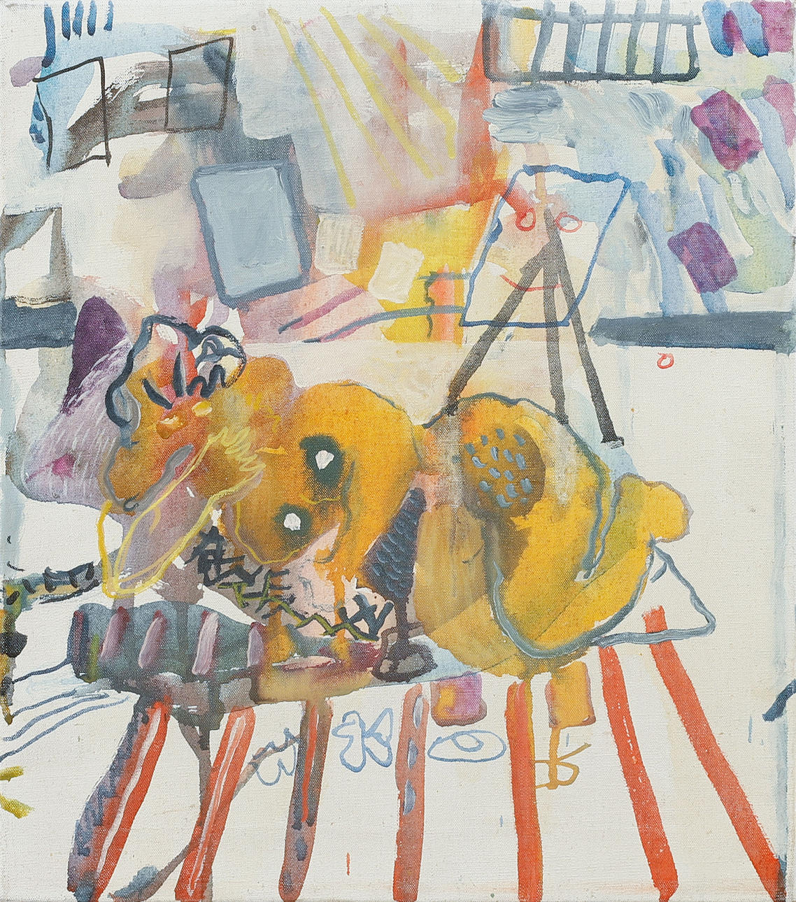 ANDERS FOGELIN. composición, tríptico, óleo sobre lienzo.