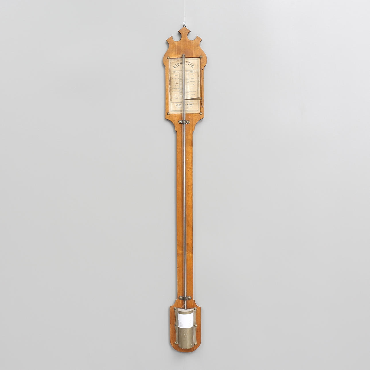 BAROMETER, Charles E Bratt, Göteborg, 18-1900-tal.