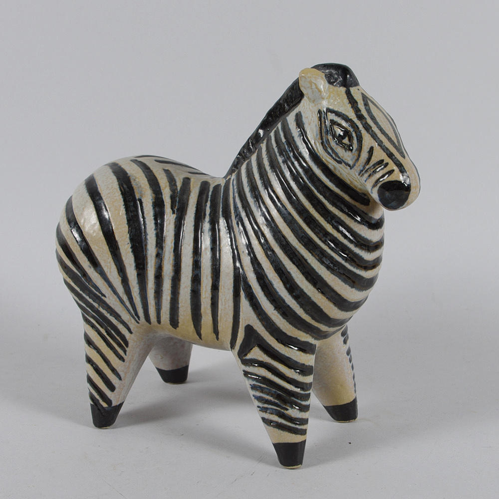 FIGURIN, keramik, zebra, Lisa Larson, Gustavsberg.