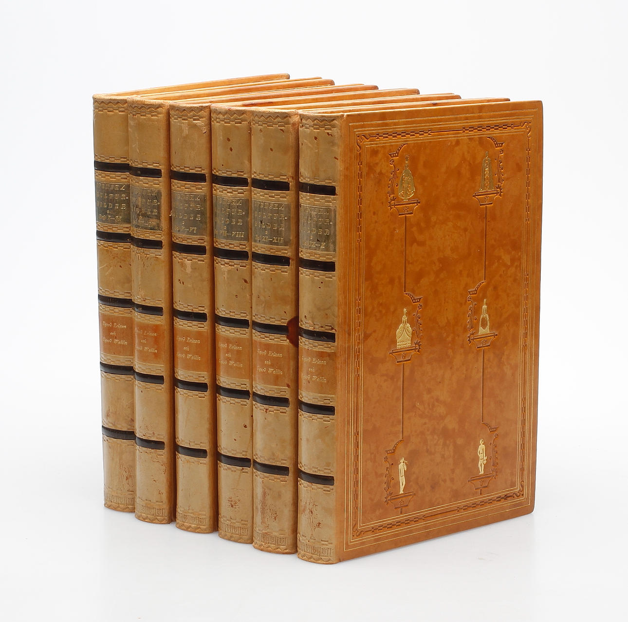 BÖCKER, 6 volymer, "Svenska kulturbilder", Sigurd Erixon och Sigurd Wallin, Stockholm, 1930-tal.