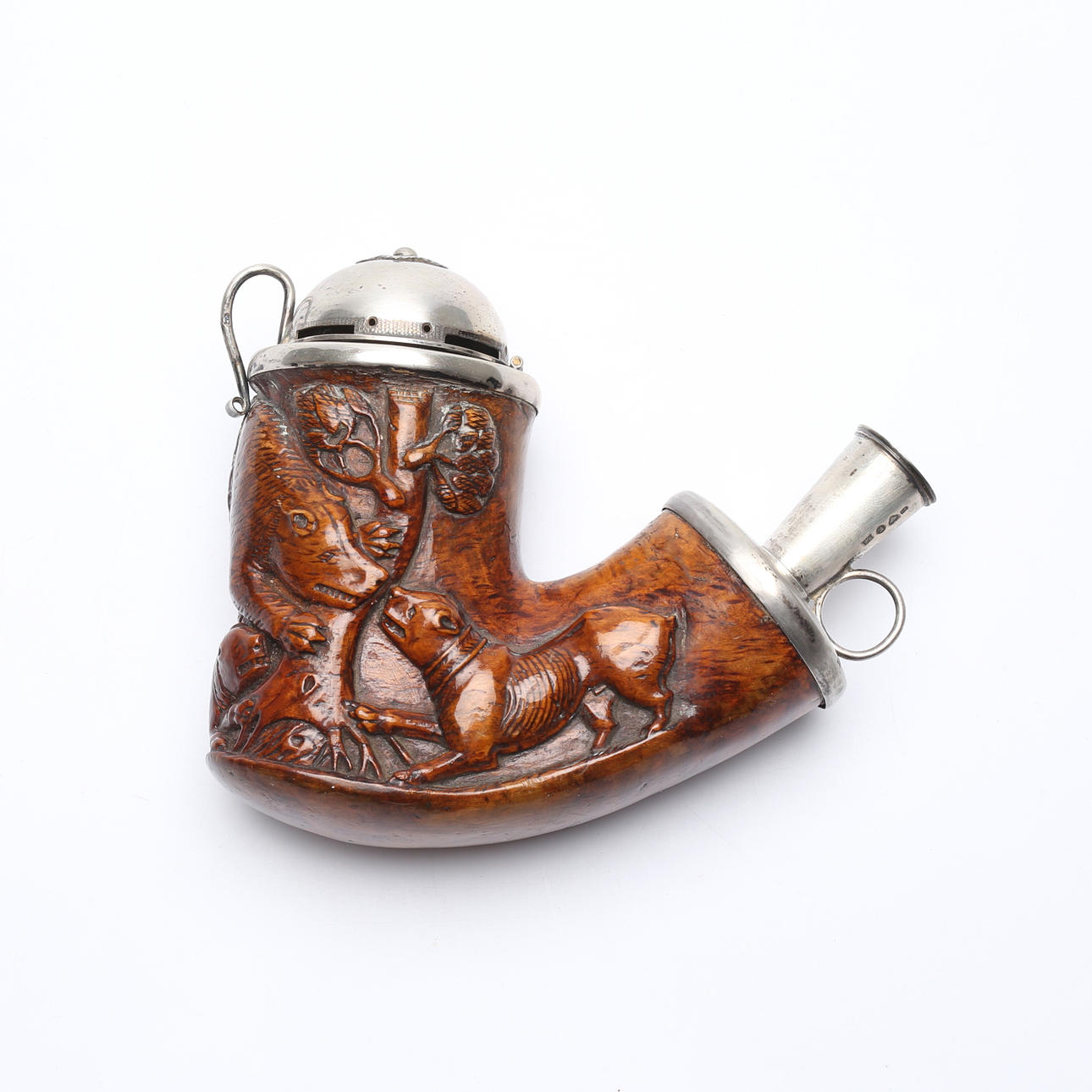 ATTRIBUTED TO SOFIA ISBERG. Pipe head with silver fittings, 19th century.