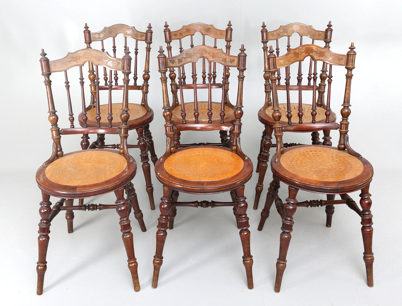 PINNSTOLAR 6 stycken 1800-1900 tal.