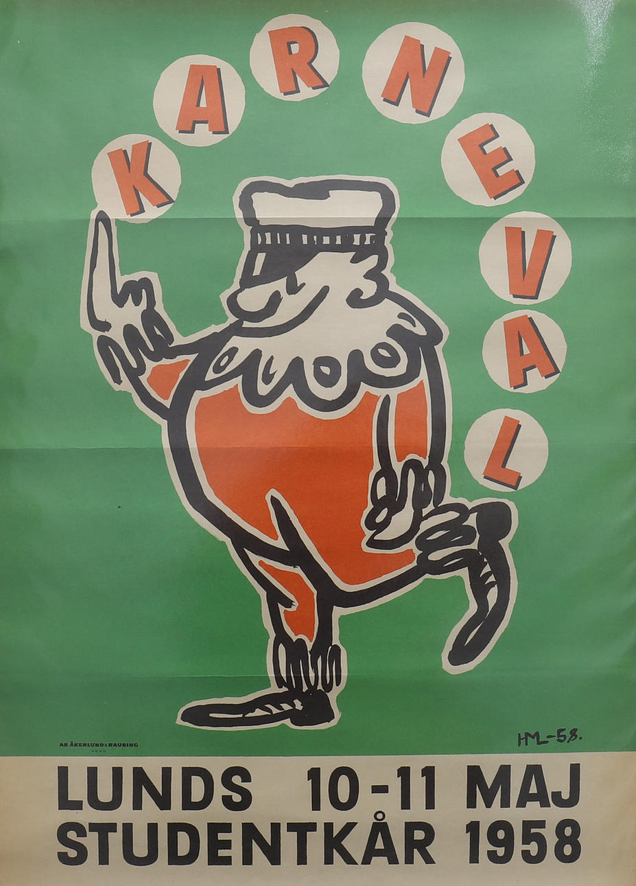 AFFISCH, Lundakarnevalen 1958.