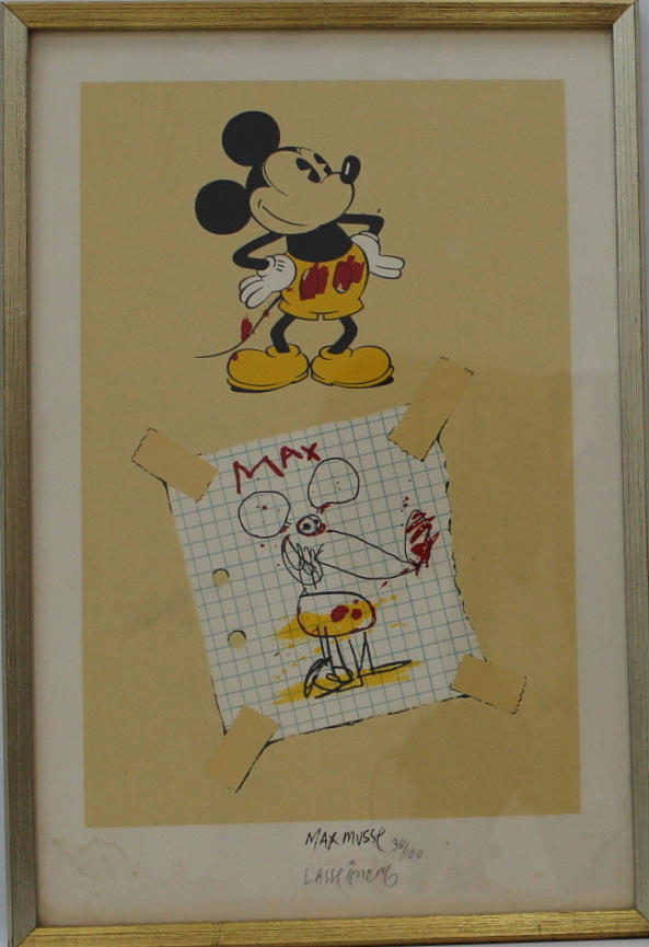 LASSE ÅBERG. litografi Max Musse numrerad 38/100.