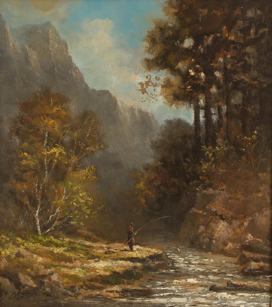 ANDREAS BETZ. Öl auf Platte, signiert.