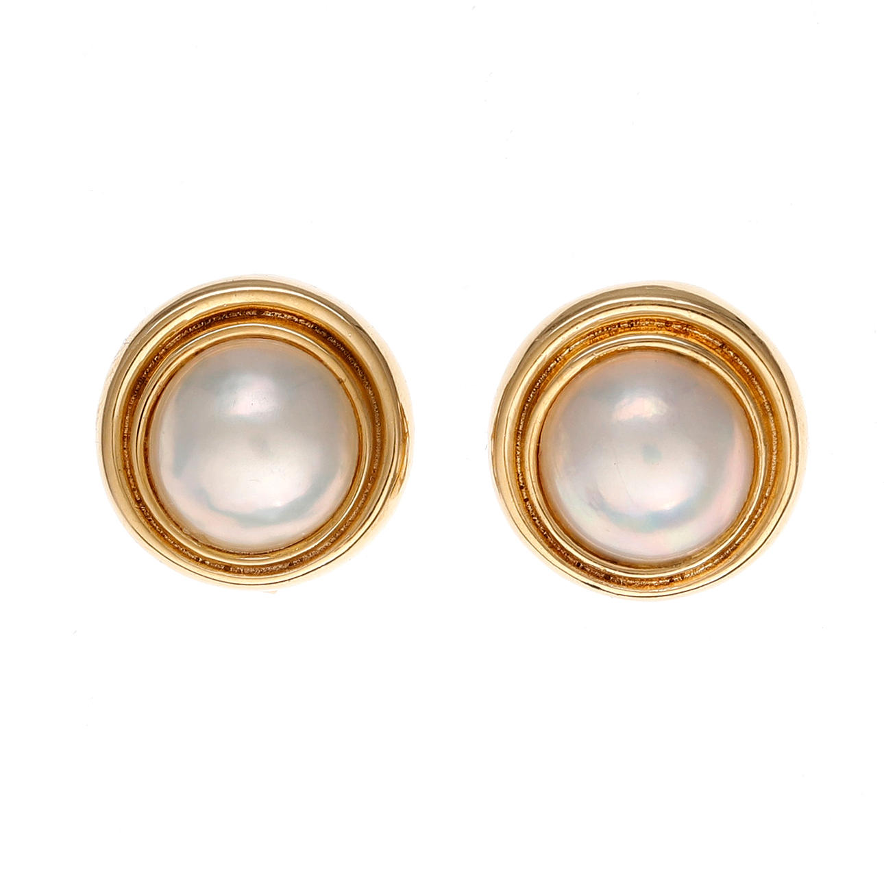 Guld och Mabé pärlörhängen.