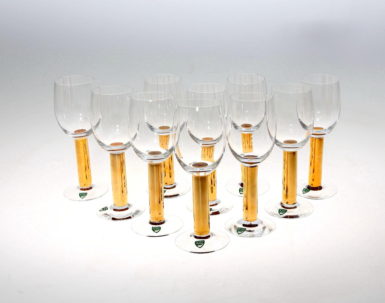 NOBELLGLAS, Orrefors, 10 st.