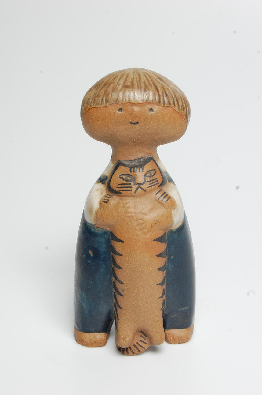 LISA LARSON. figurin, " Pelle " stengods, Gustavsberg.