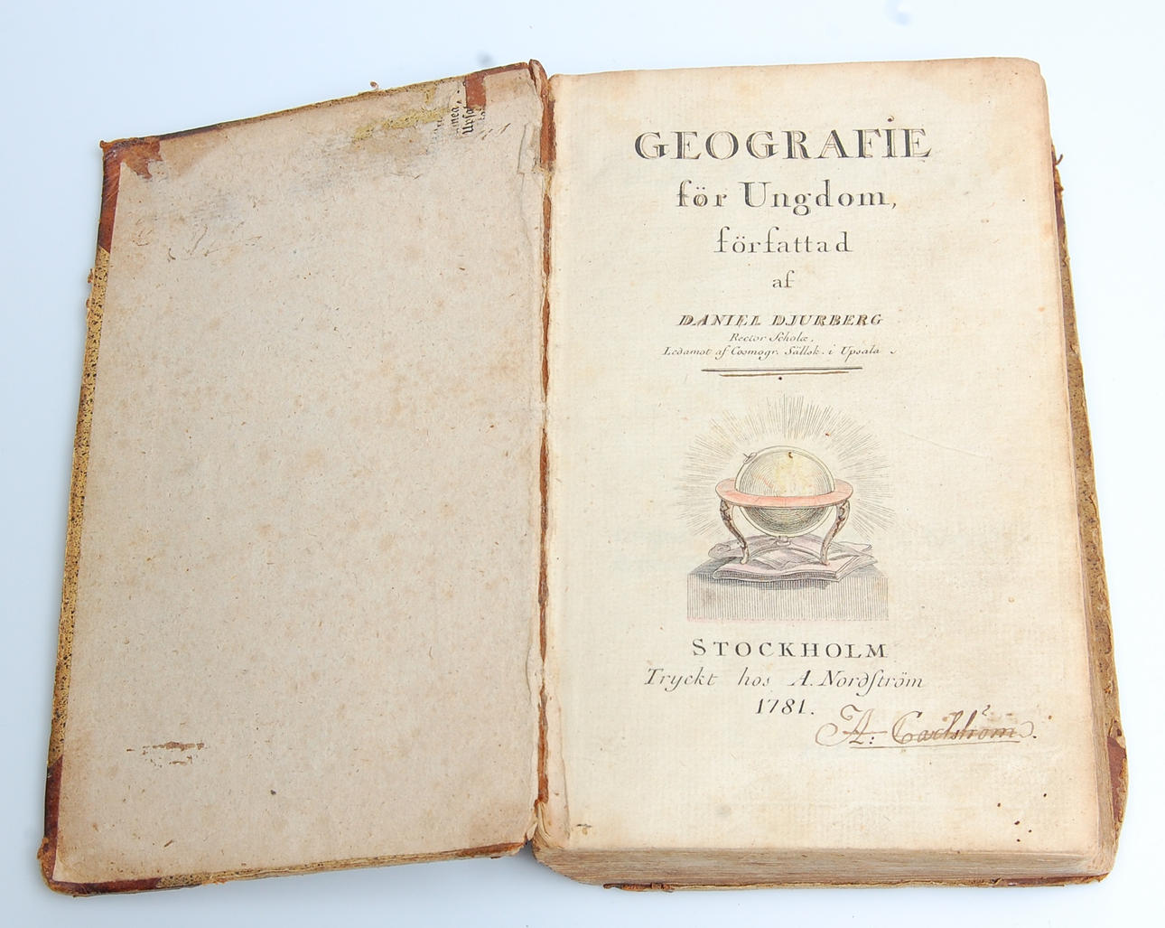 BOK, " Geografie " Daniel Djurberg, Stockholm 1781.