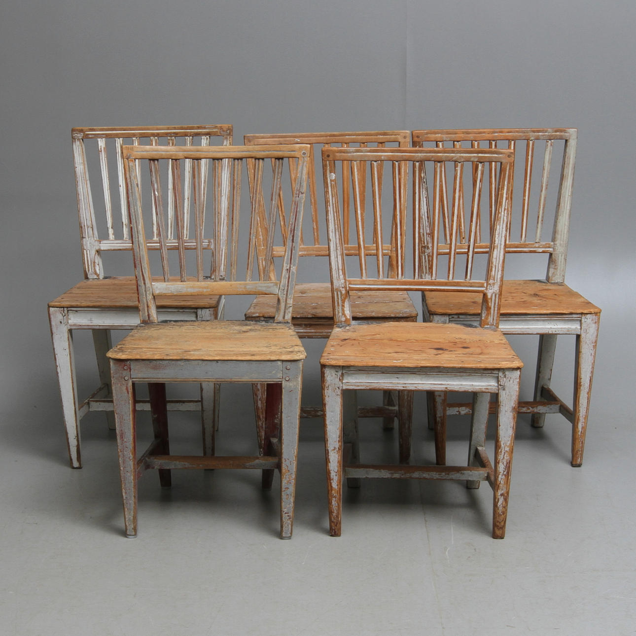 STOLAR, 5 st. snarlika, Hälsingland, 1800-tal.