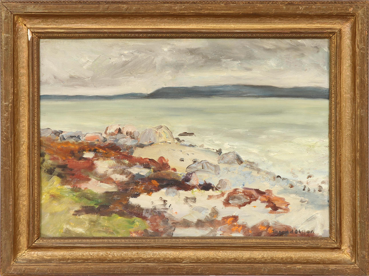 THORILD OLSSON, olja på pannå , sign.