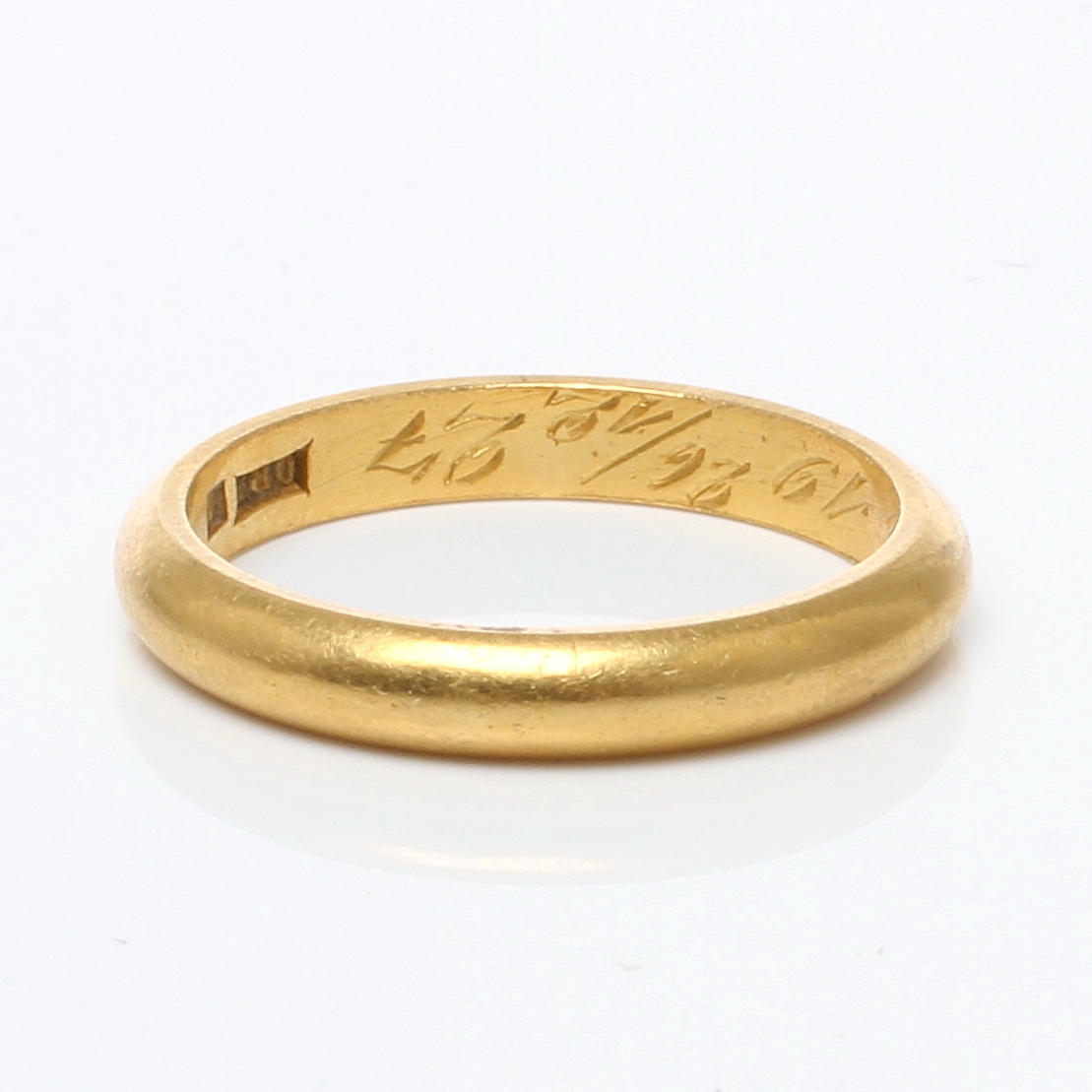 RING, 23k gold, O Boström, Hedemora, 1927.