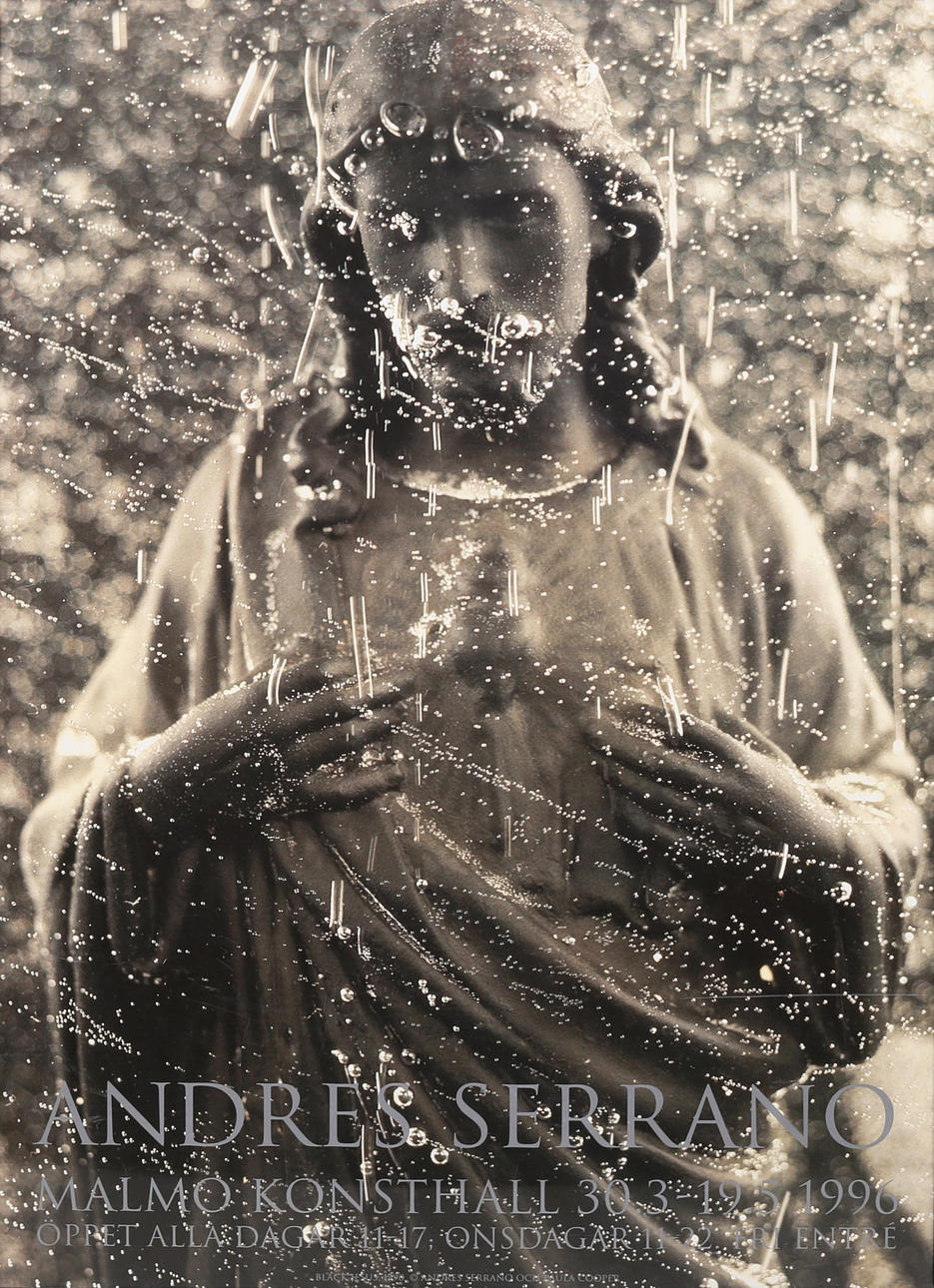 POSTER "Andres Serrano", Malmö Konsthall 1996.