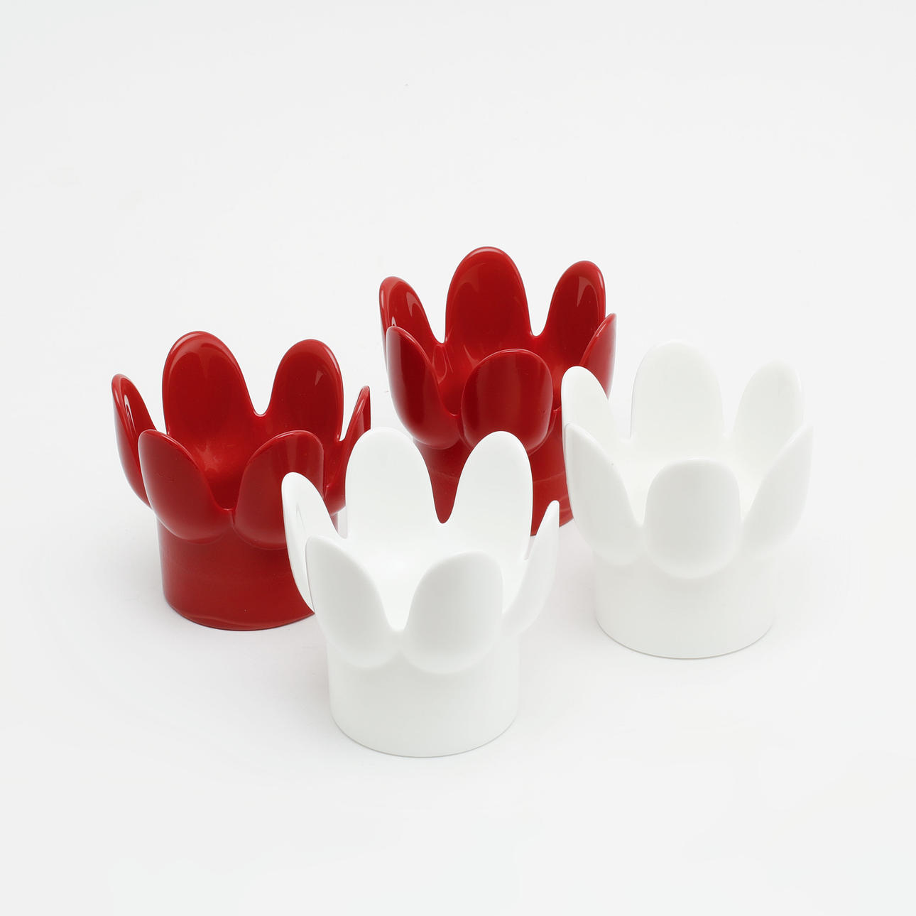 LJUSLYKTOR, två par, glas, Royal Krona.