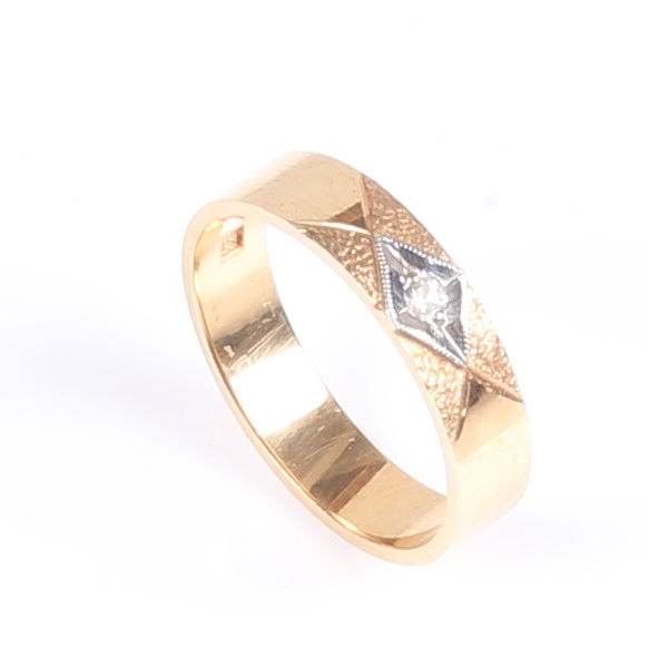 RING, 18 Karat Rotgold, Brillant 0,03 ct, ALTON.