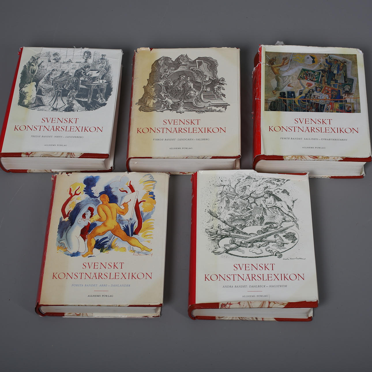 SVENSKT KONSTNÄRSLEXIKON, 5 volymer.